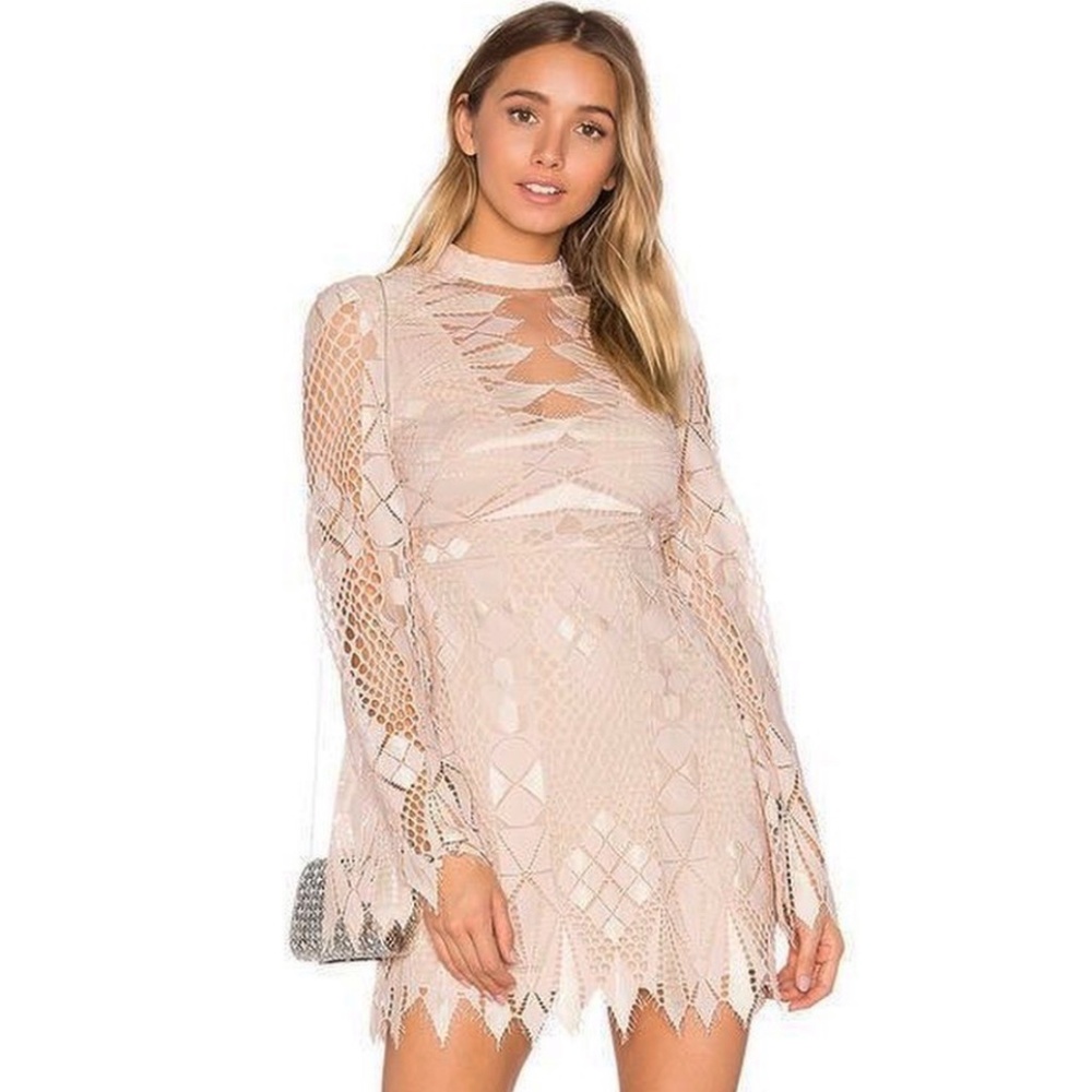 Free people Blush Long Sleeved Mini Dress